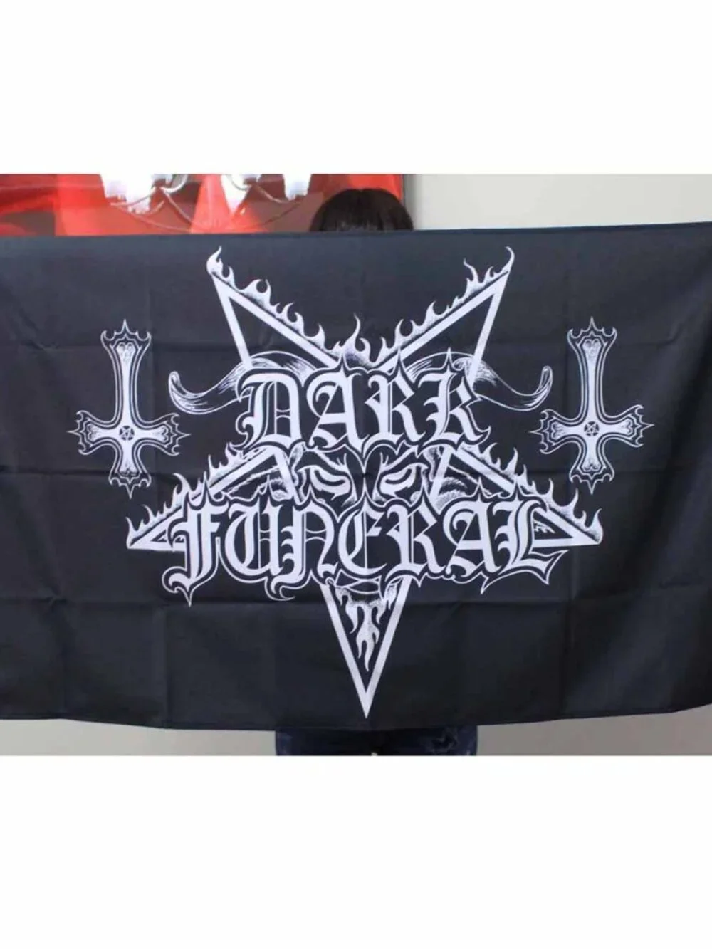 Dark Funeral Star Logo Tapestry Fabric Cloth Poster Flag Wall Banner - Box 2